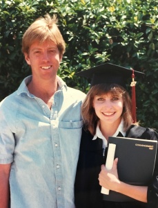 Scott & Judith Monroe at Judith's college graduation, May 1987