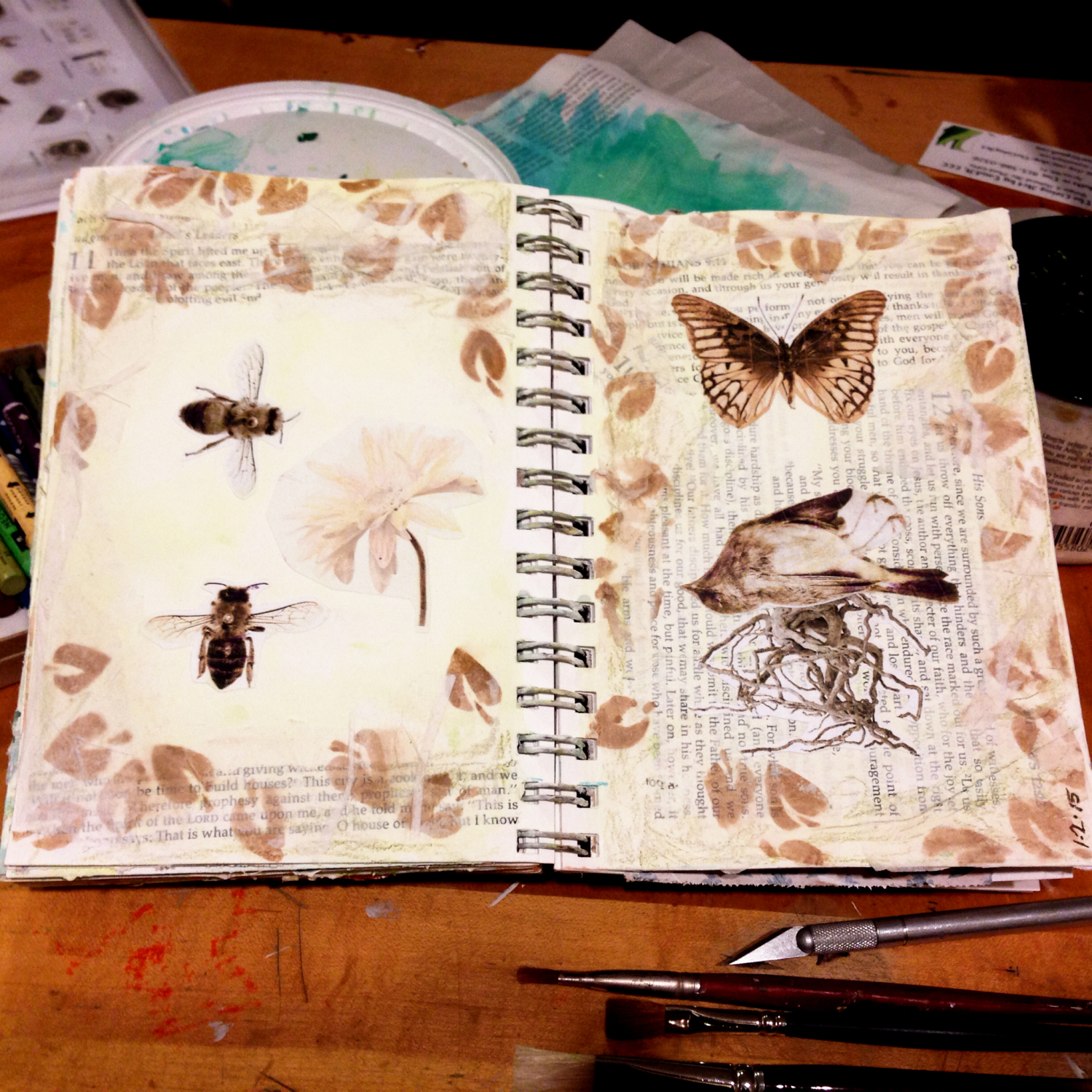 art journal page by Judith Monroe